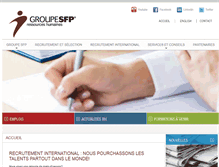 Tablet Screenshot of groupe-sfp.com